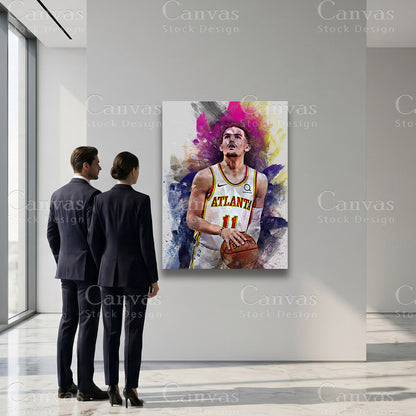 Trae Young sports canvas for modern interiors