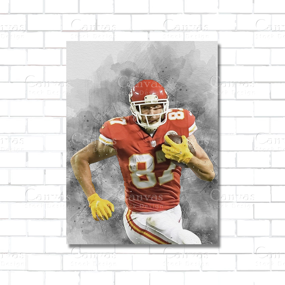 Travis Kelce Canvas Wall Art – Kansas City Chiefs NFL Poster