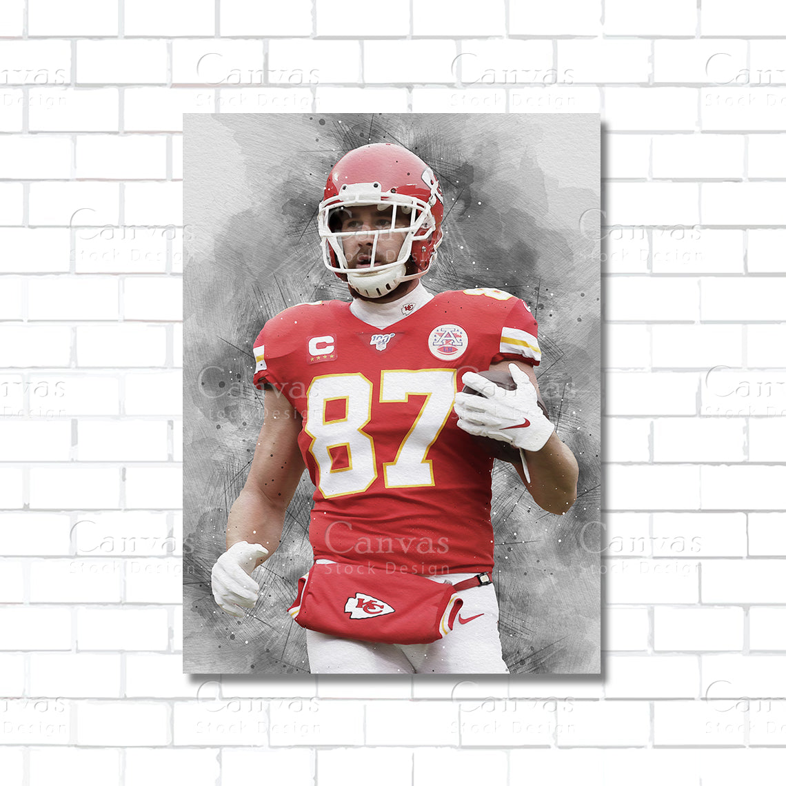 Travis Kelce Canvas Wall Art