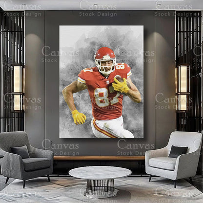 Travis Kelce NFL Canvas Wall Art