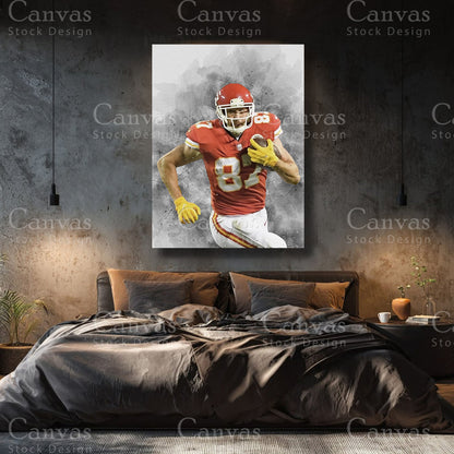 Travis Kelce Premium NFL Canvas Wall Art