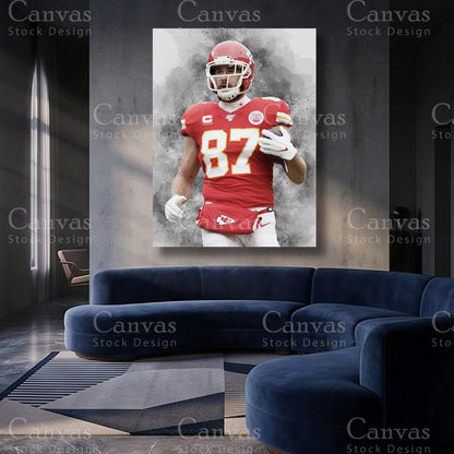Travis Kelce NFL Canvas Artwork
