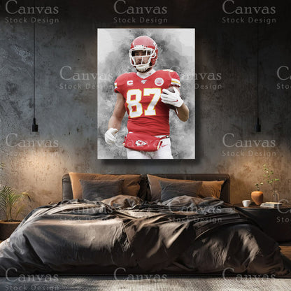 Travis Kelce Premium Football Wall Art