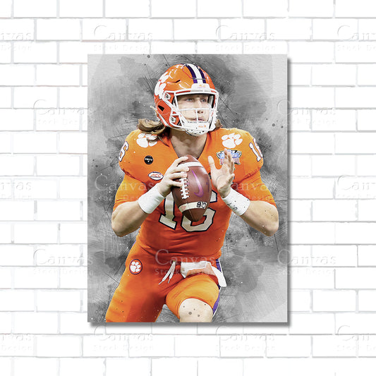 Trevor Lawrence Canvas Wall Art – Jacksonville Jaguars NFL Poster