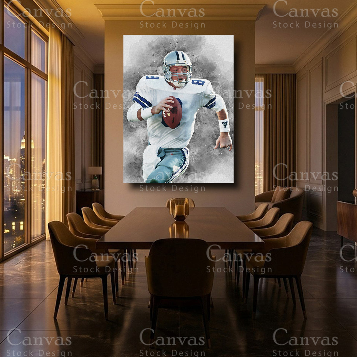 Troy Aikman Luxury Football Wall Art