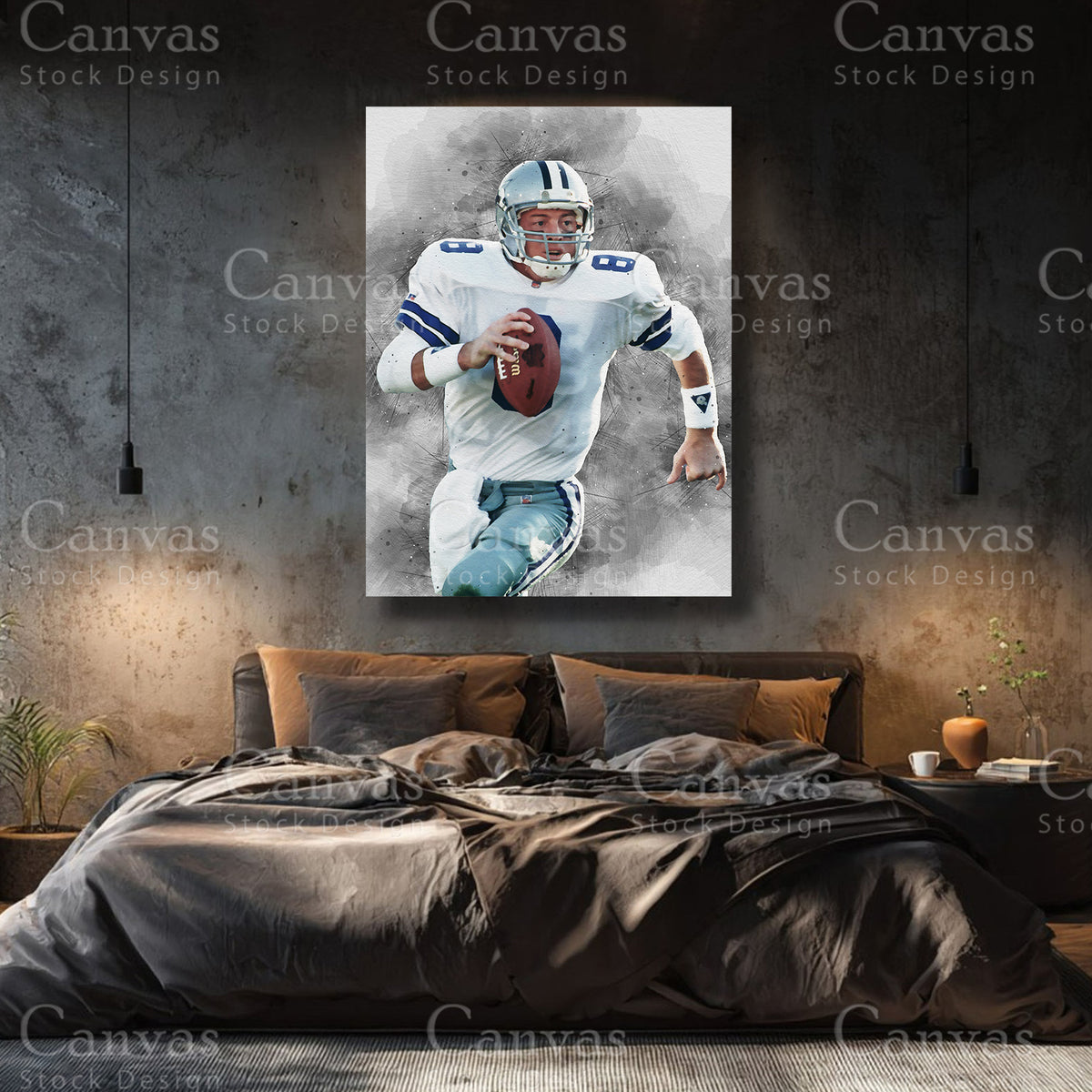 Troy Aikman Premium NFL Canvas Wall Art