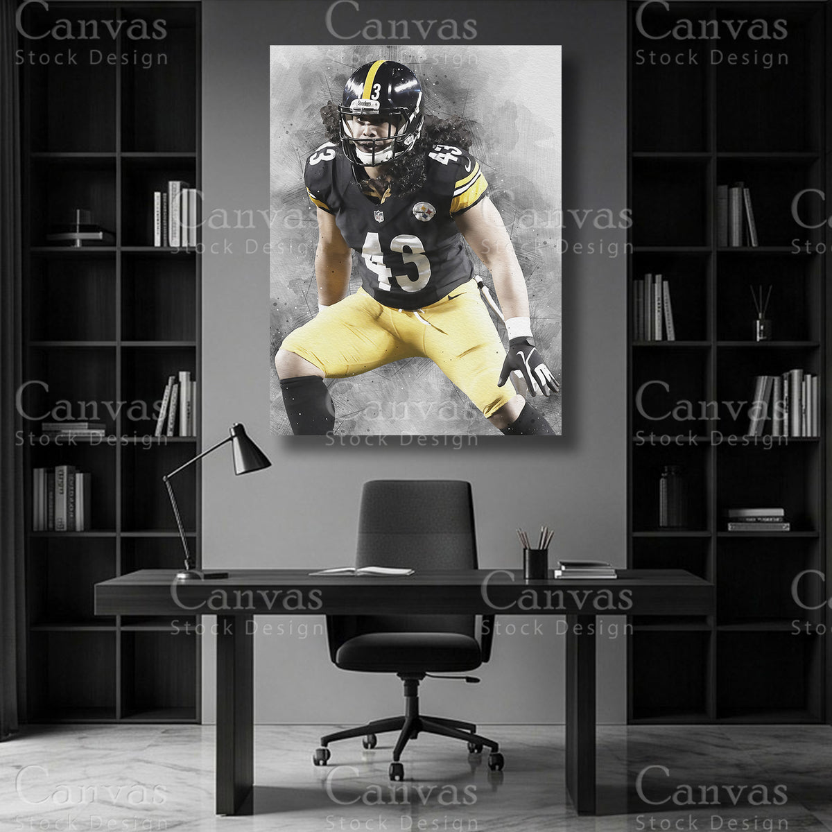 Troy Polamalu NFL Canvas Wall Art