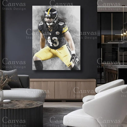 Troy Polamalu Canvas Art for Refined Interiors