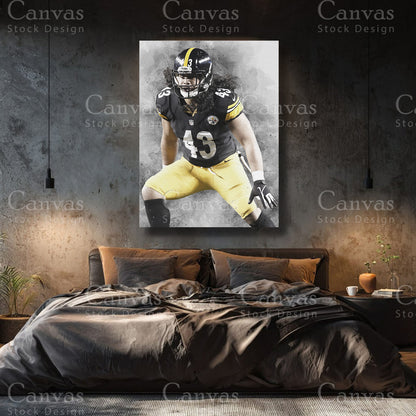 Troy Polamalu Premium NFL Canvas Wall Art