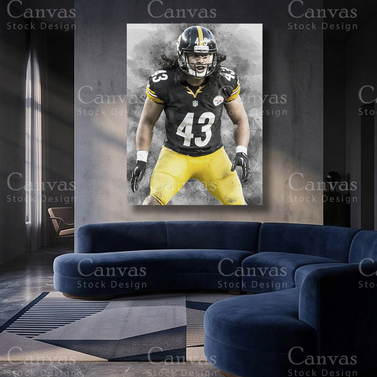 Troy Polamalu NFL Canvas Artwork