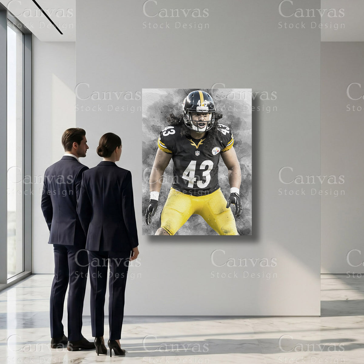 Troy Polamalu NFL Sports Artwork
