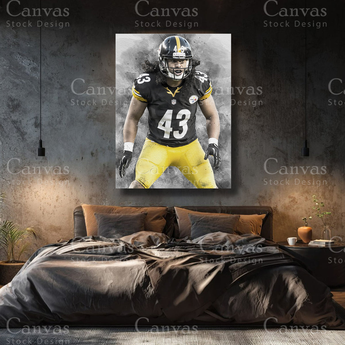 Troy Polamalu Premium NFL Wall Art