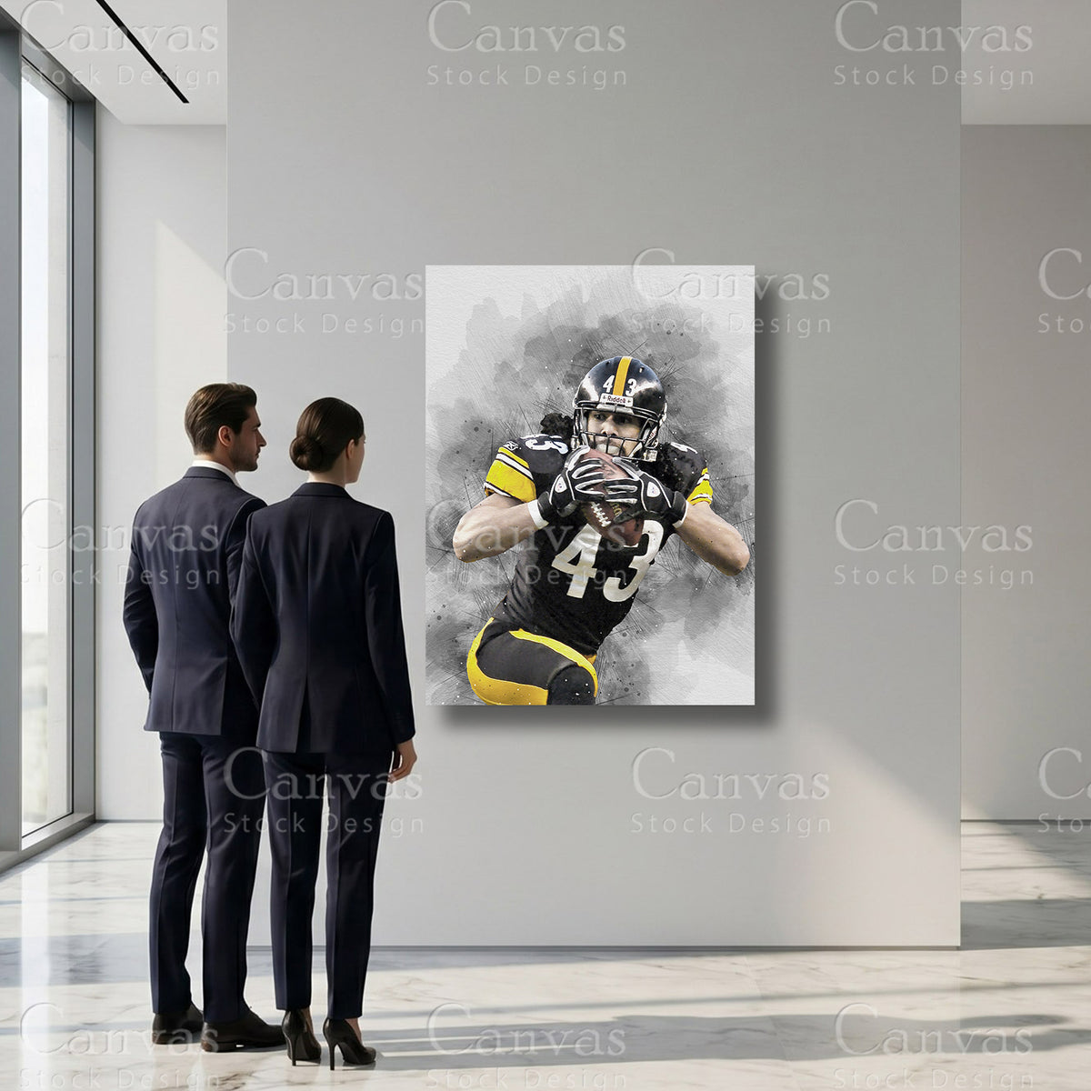 Troy Polamalu NFL Football Artwork