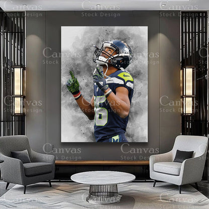 Tyler Lockett luxury sports canvas artwork