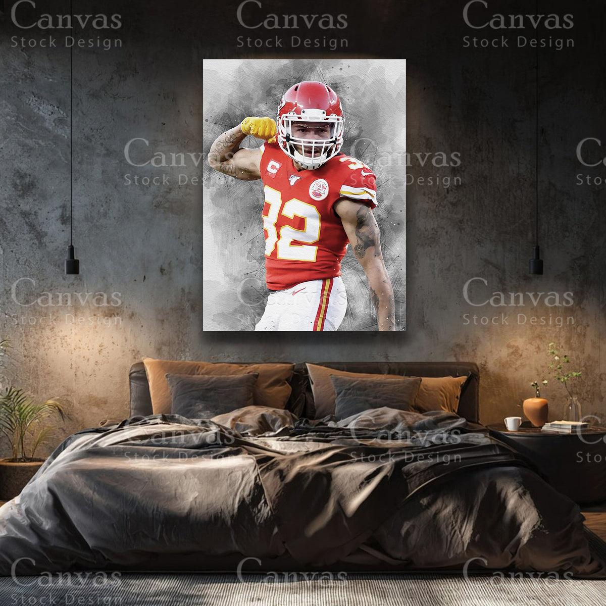 Tyrann Mathieu NFL sports wall art for sophisticated interiors