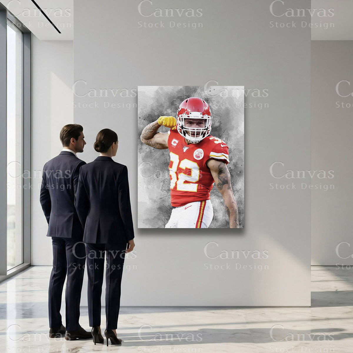 Tyrann Mathieu football artwork for contemporary interiors
