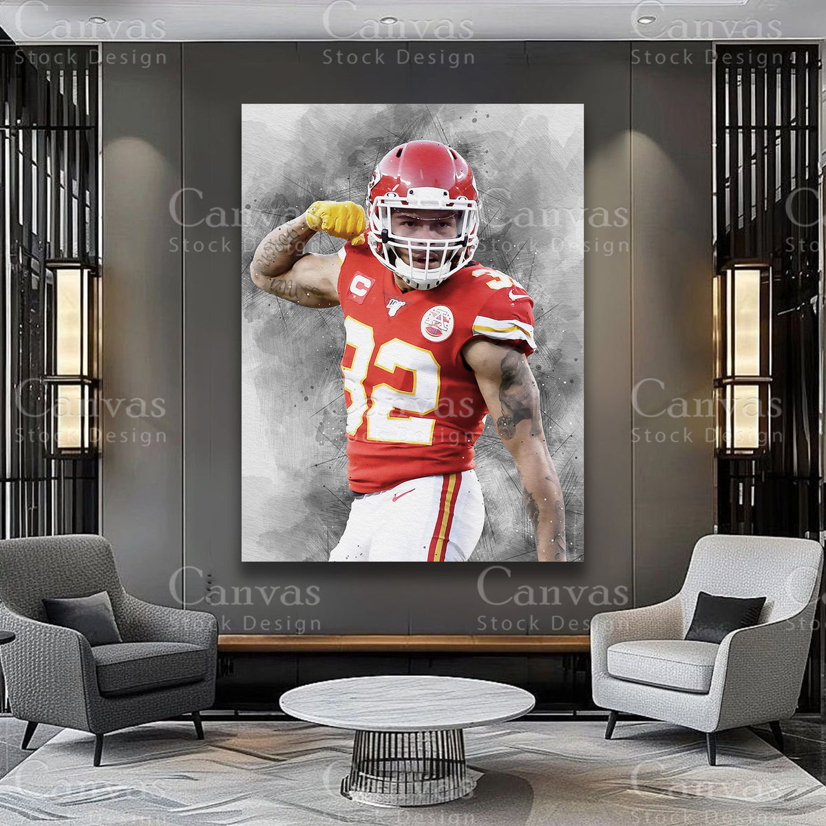 Tyrann Mathieu luxury sports canvas artwork