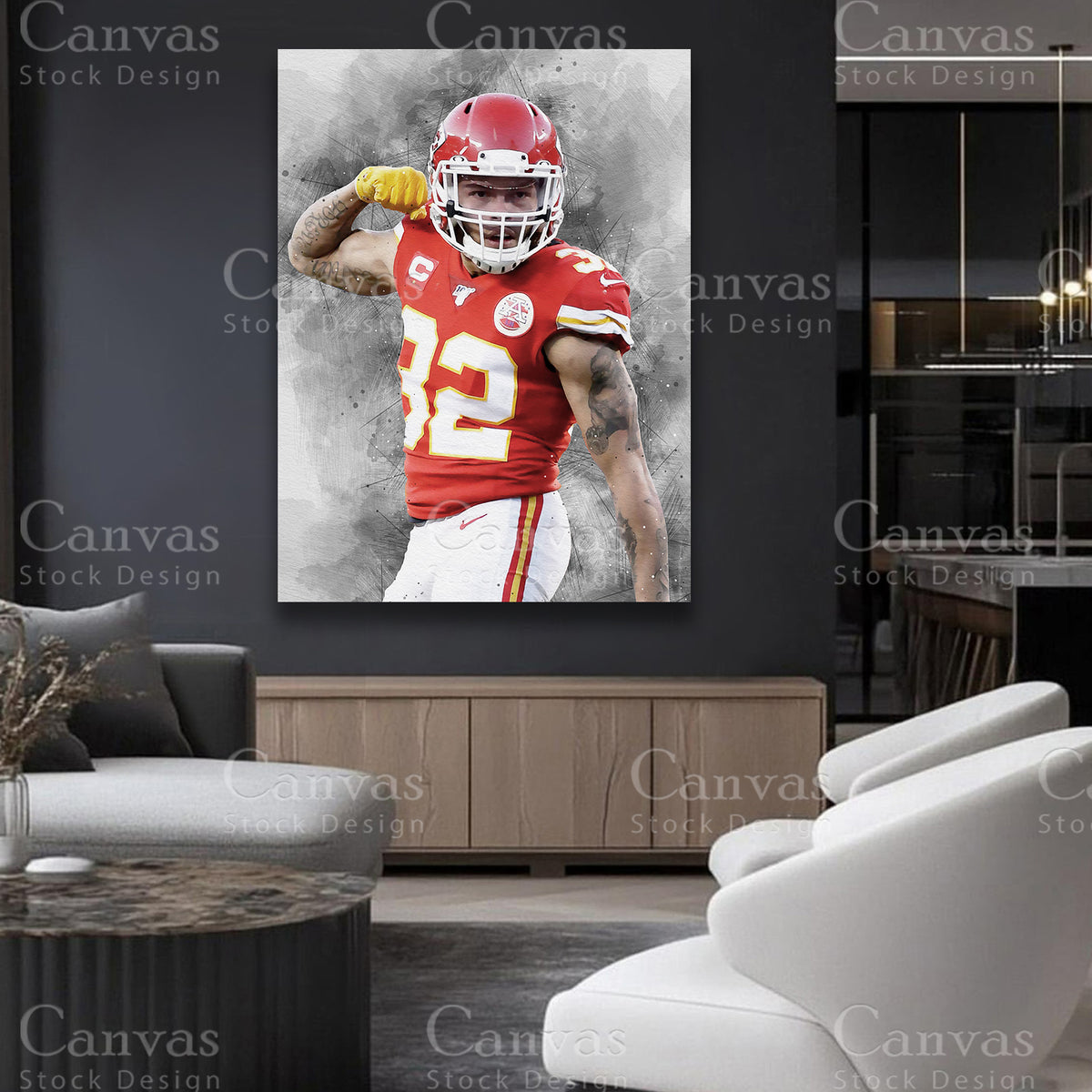 Tyrann Mathieu premium matte cotton canvas artwork