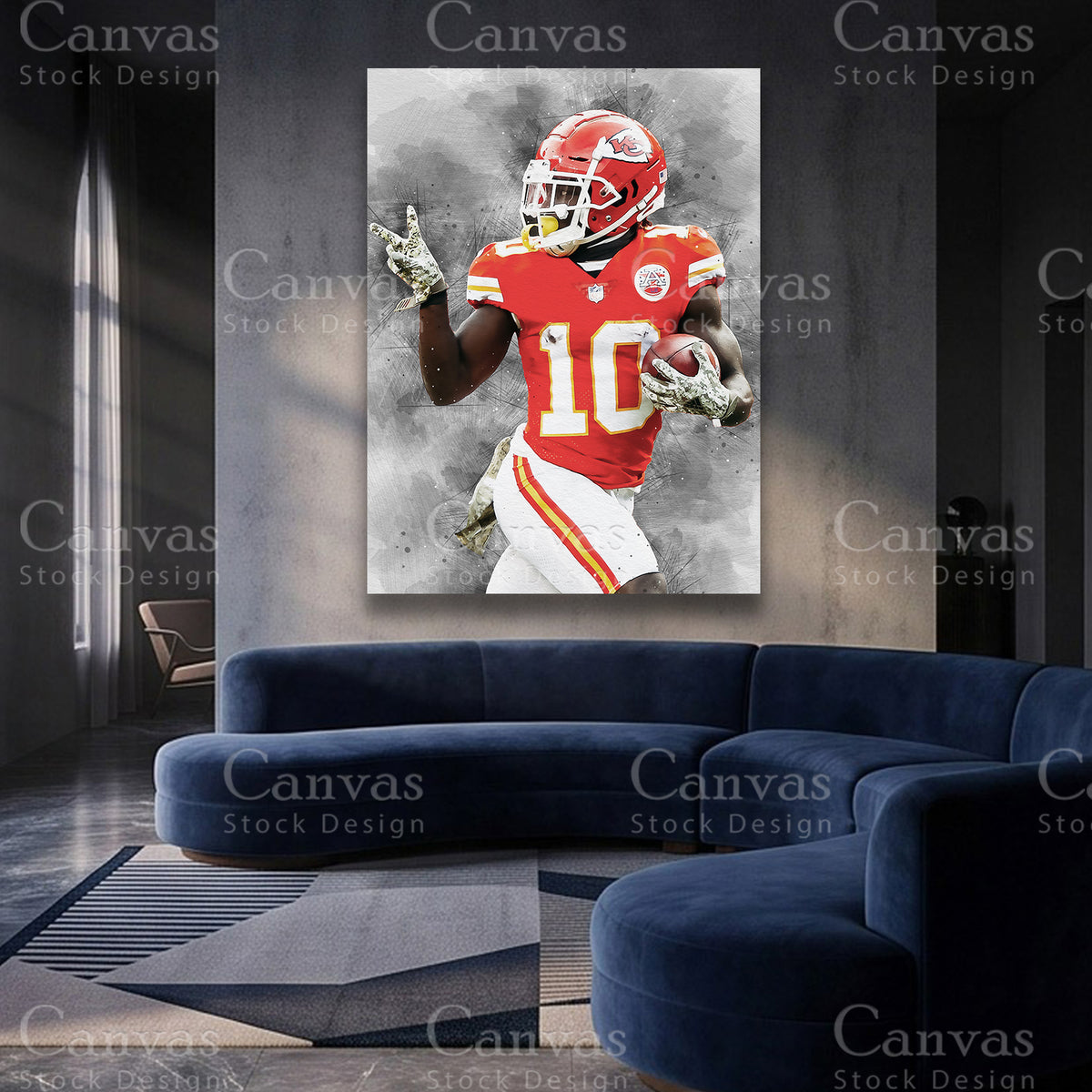 Tyreek Hill NFL canvas artwork