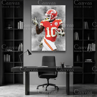 Tyreek Hill premium football wall art