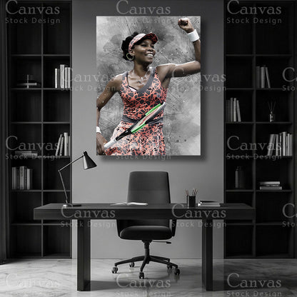 Venus Williams tennis player wall art