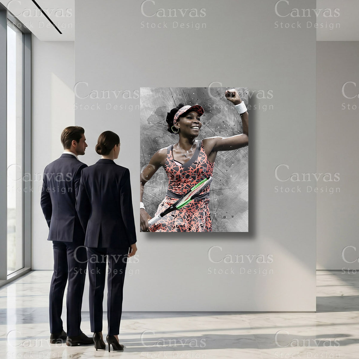 Venus Williams tennis sports canvas artwork