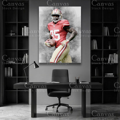 Vernon Davis NFL canvas artwork