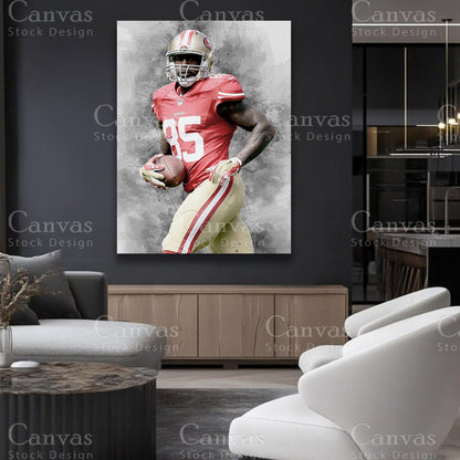 Vernon Davis premium matte cotton canvas art