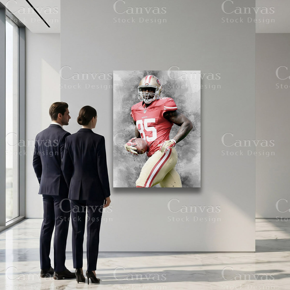 Vernon Davis premium sports canvas artwork