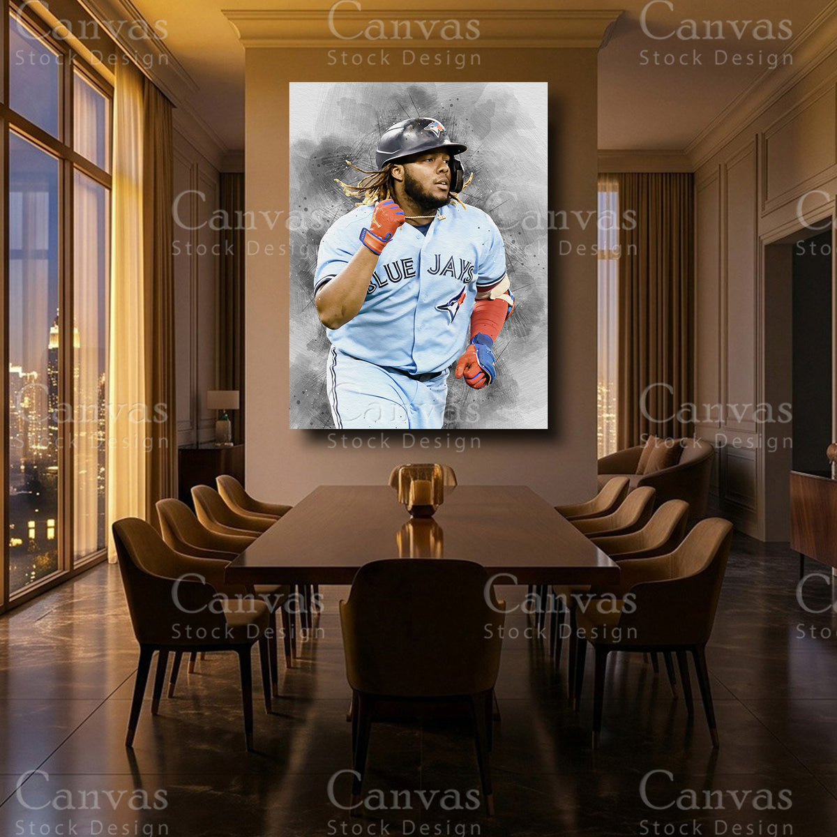 Vladimir Guerrero Jr. baseball wall print for sports collectors