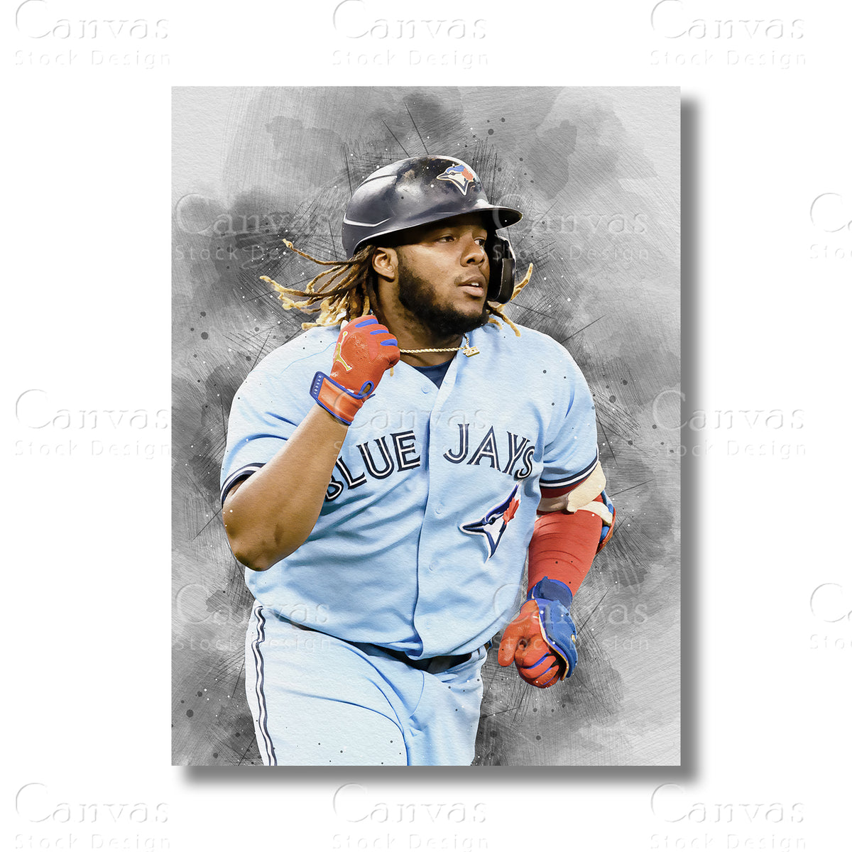 Vladimir Guerrero Jr. canvas wall art for baseball fans