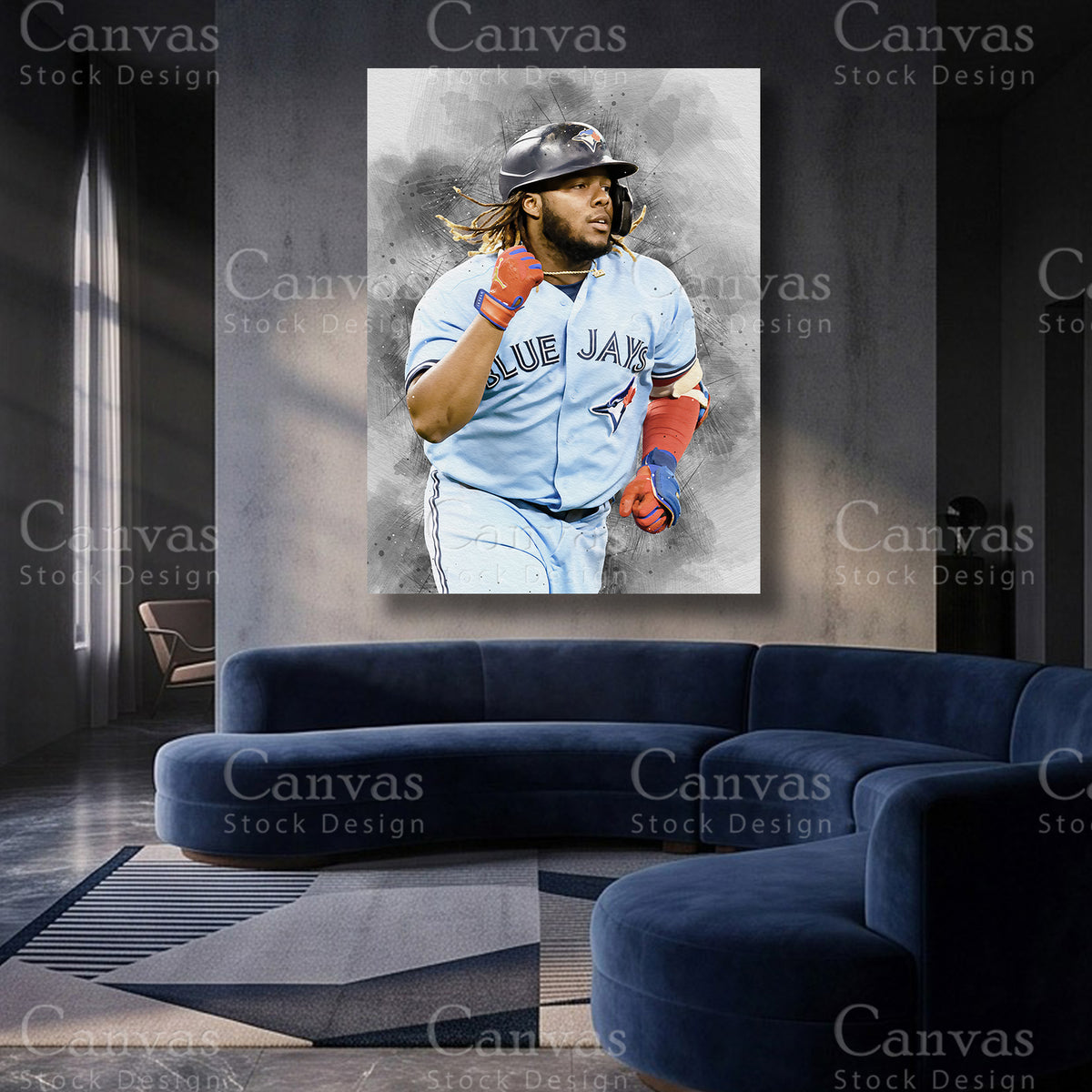 Vladimir Guerrero Jr. inspired MLB canvas print