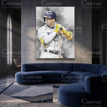 Wander Franco baseball canvas artwork for luxury interiors