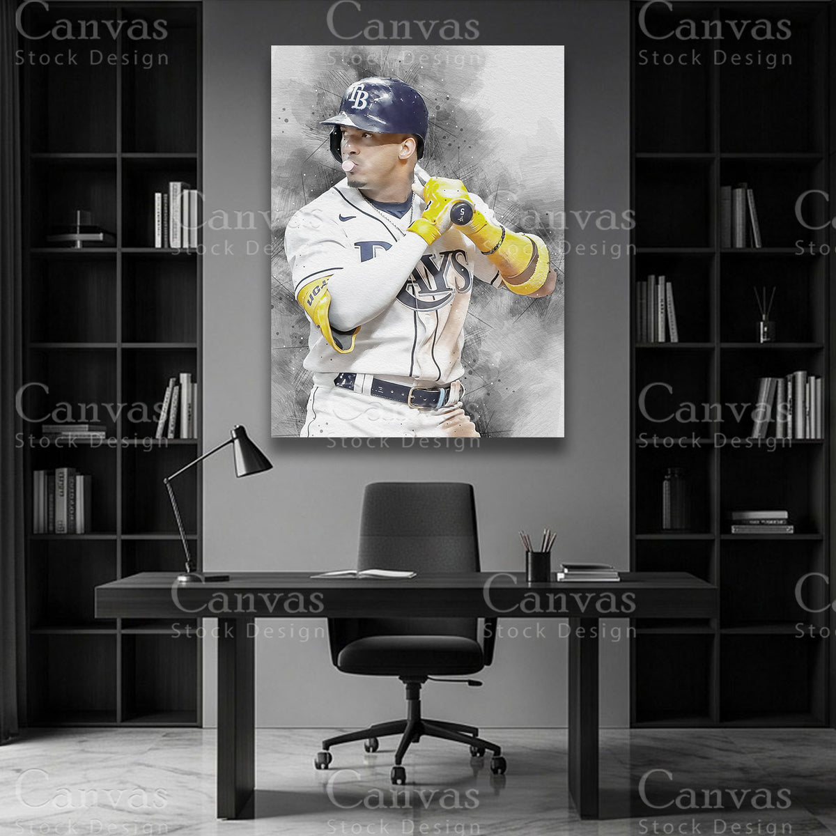 Wander Franco MLB canvas wall art
