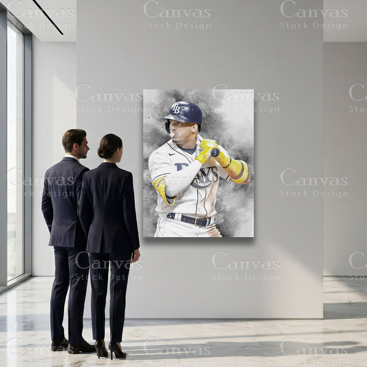 Wander Franco sports canvas art for refined interiors