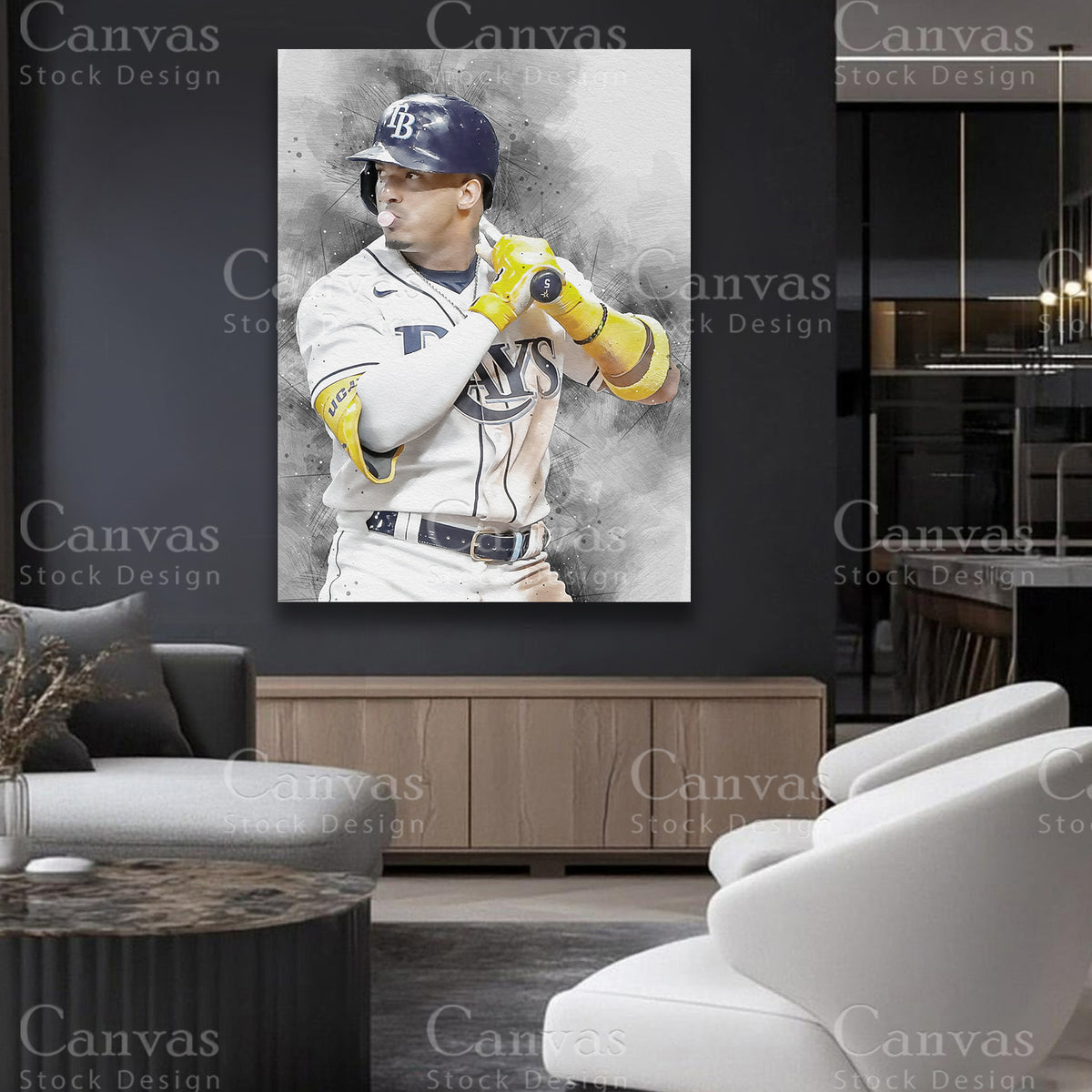 Wander Franco athlete canvas artwork