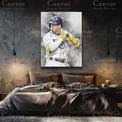 Wander Franco luxury baseball canvas wall art