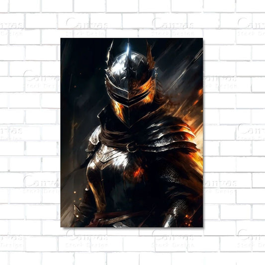 Warrior of the Darkness Canvas Wall Art