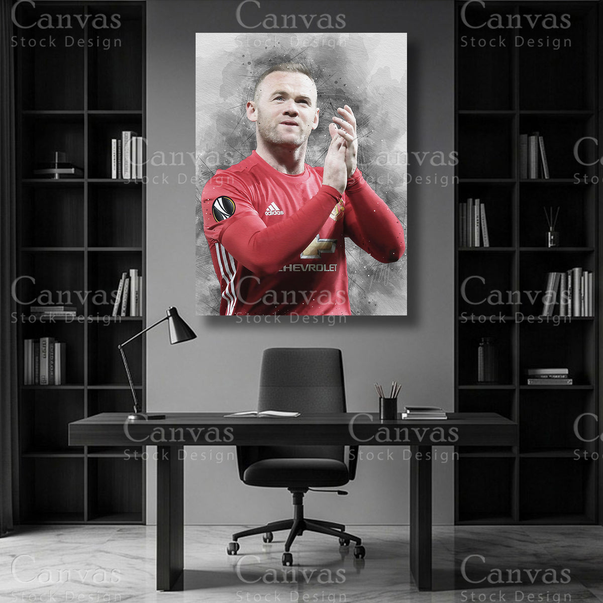 Wayne Rooney Soccer Canvas Wall Art