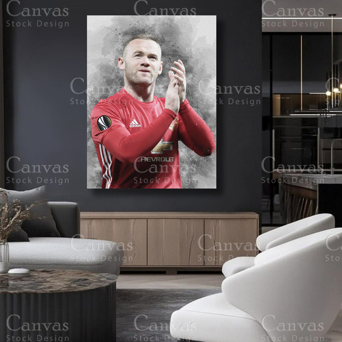 Wayne Rooney Canvas Art for Refined Interiors