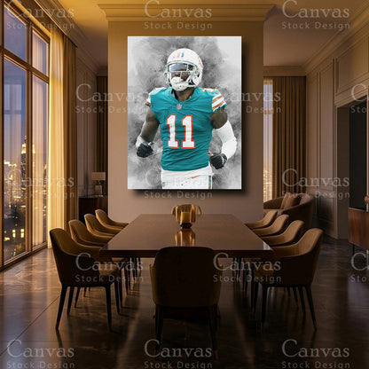 Wide receiver themed canvas wall decor inspired by DeVante Parker