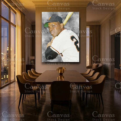 Willie Mays premium baseball wall decor