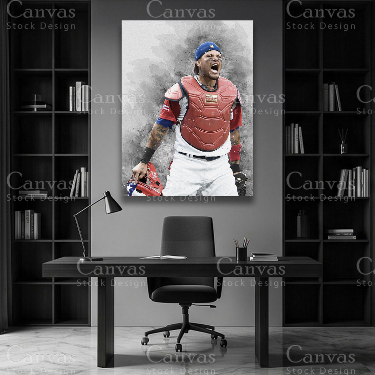 Yadier Molina MLB canvas wall art