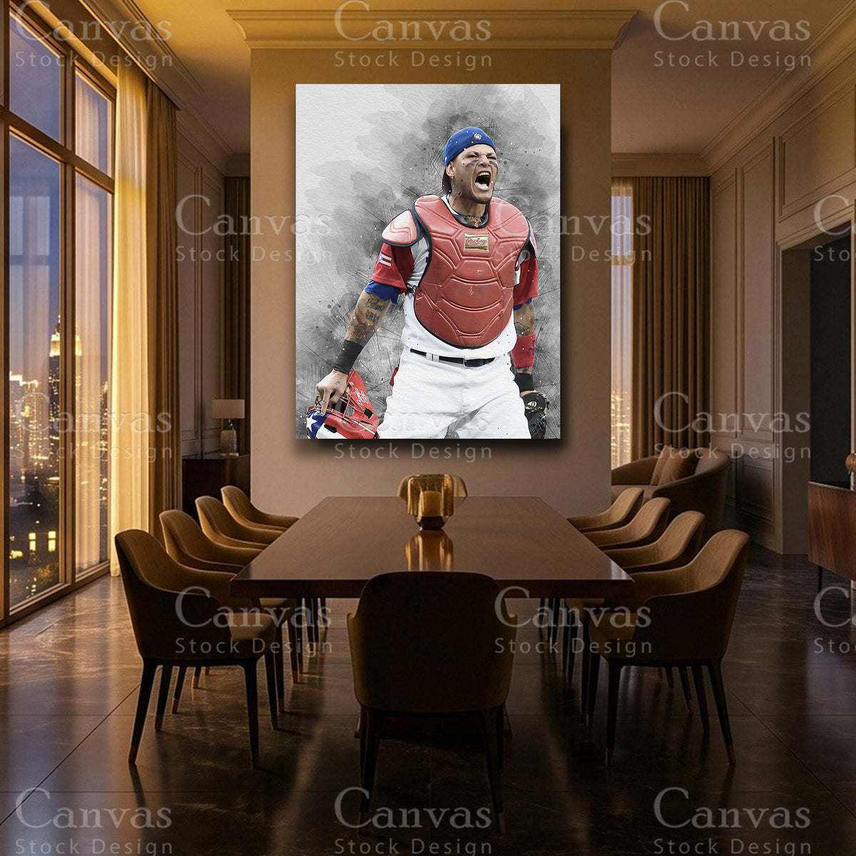 Yadier Molina premium baseball wall decor