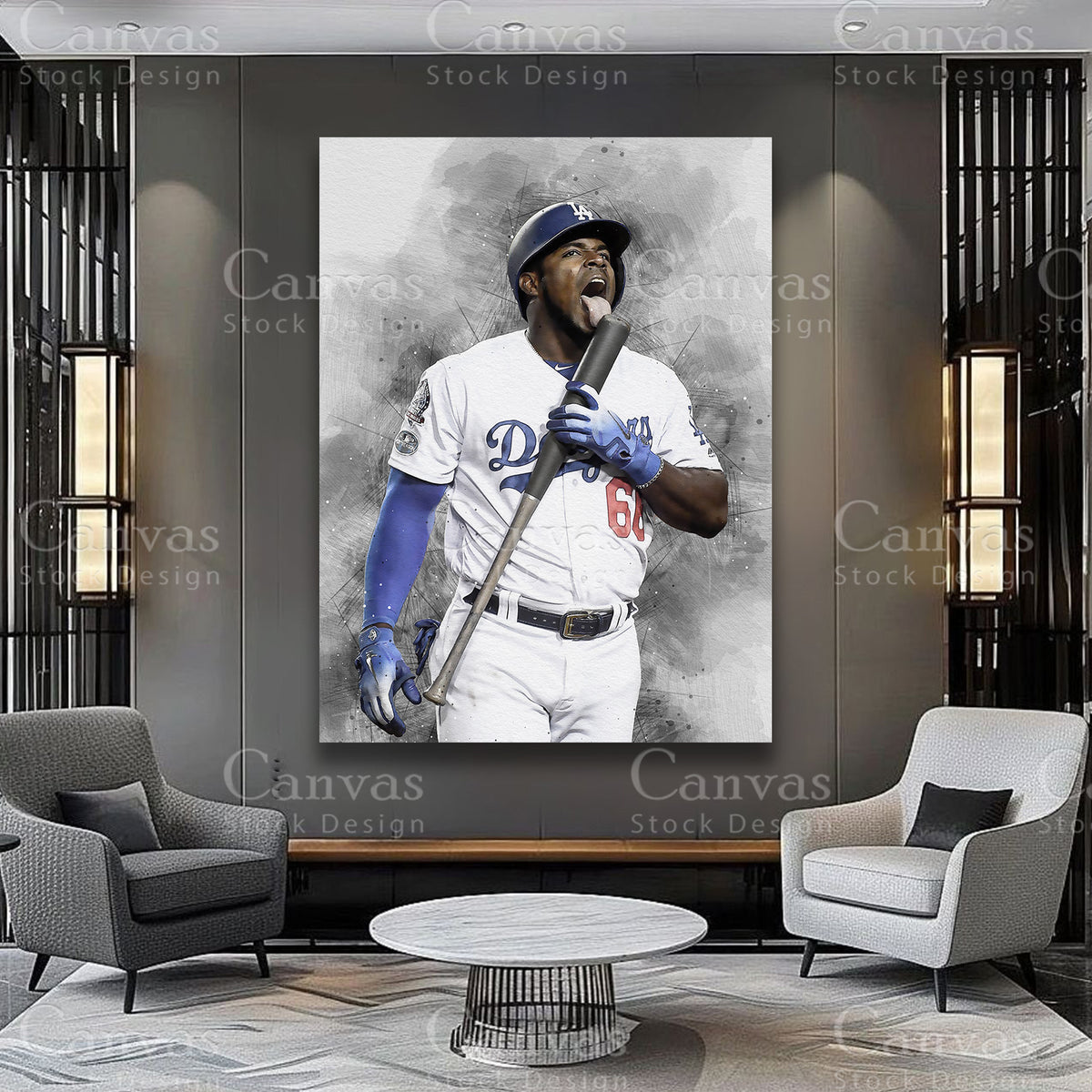 Yasiel Puig luxury sports canvas artwork