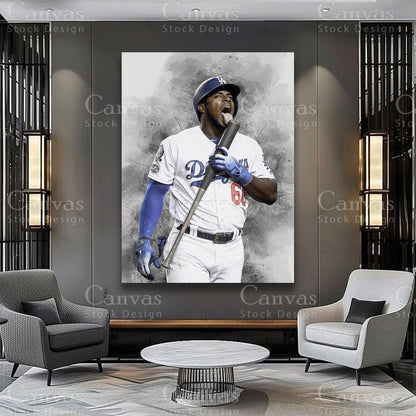 Yasiel Puig luxury sports canvas artwork
