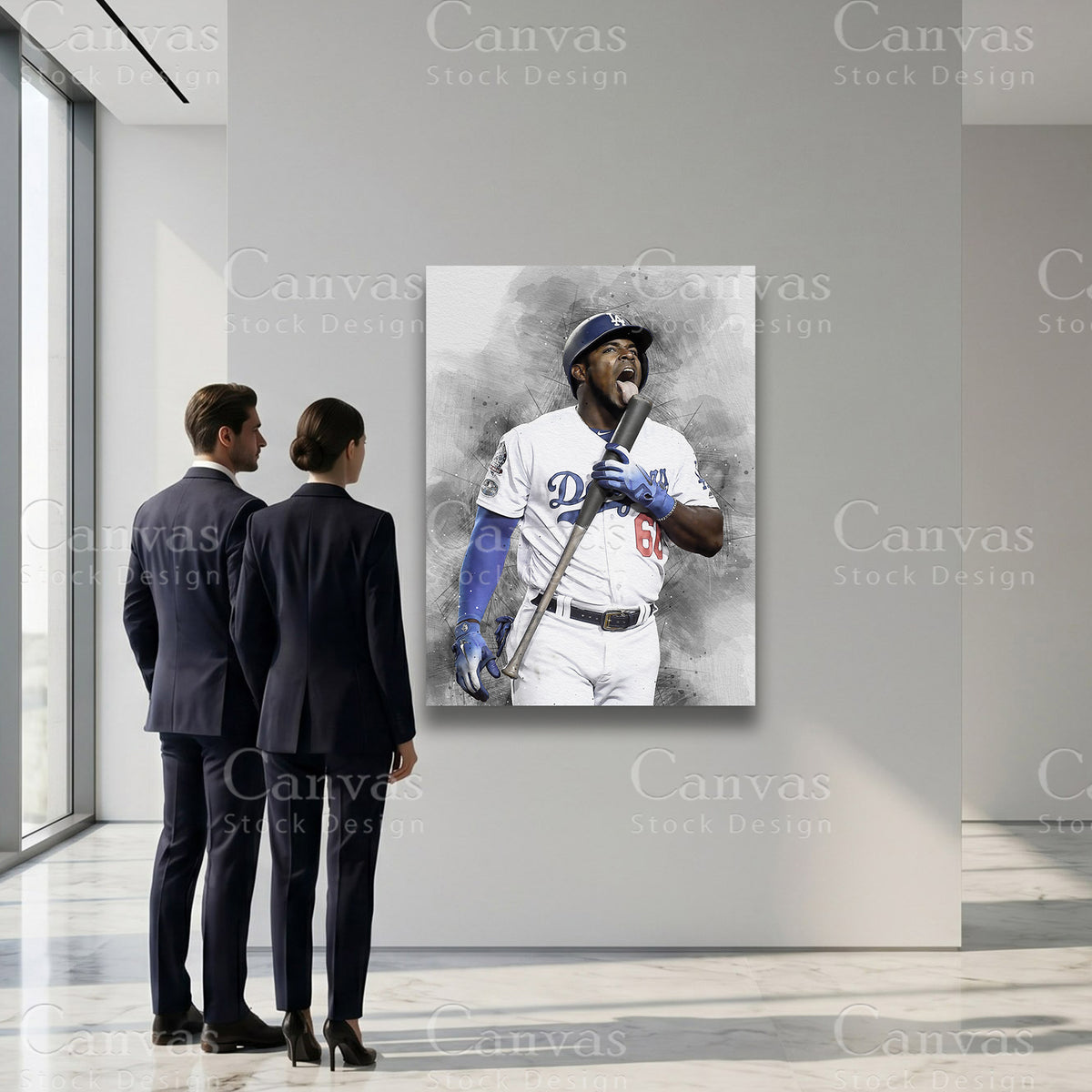 Yasiel Puig baseball artwork for refined interiors