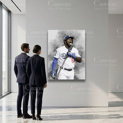 Yasiel Puig baseball artwork for refined interiors