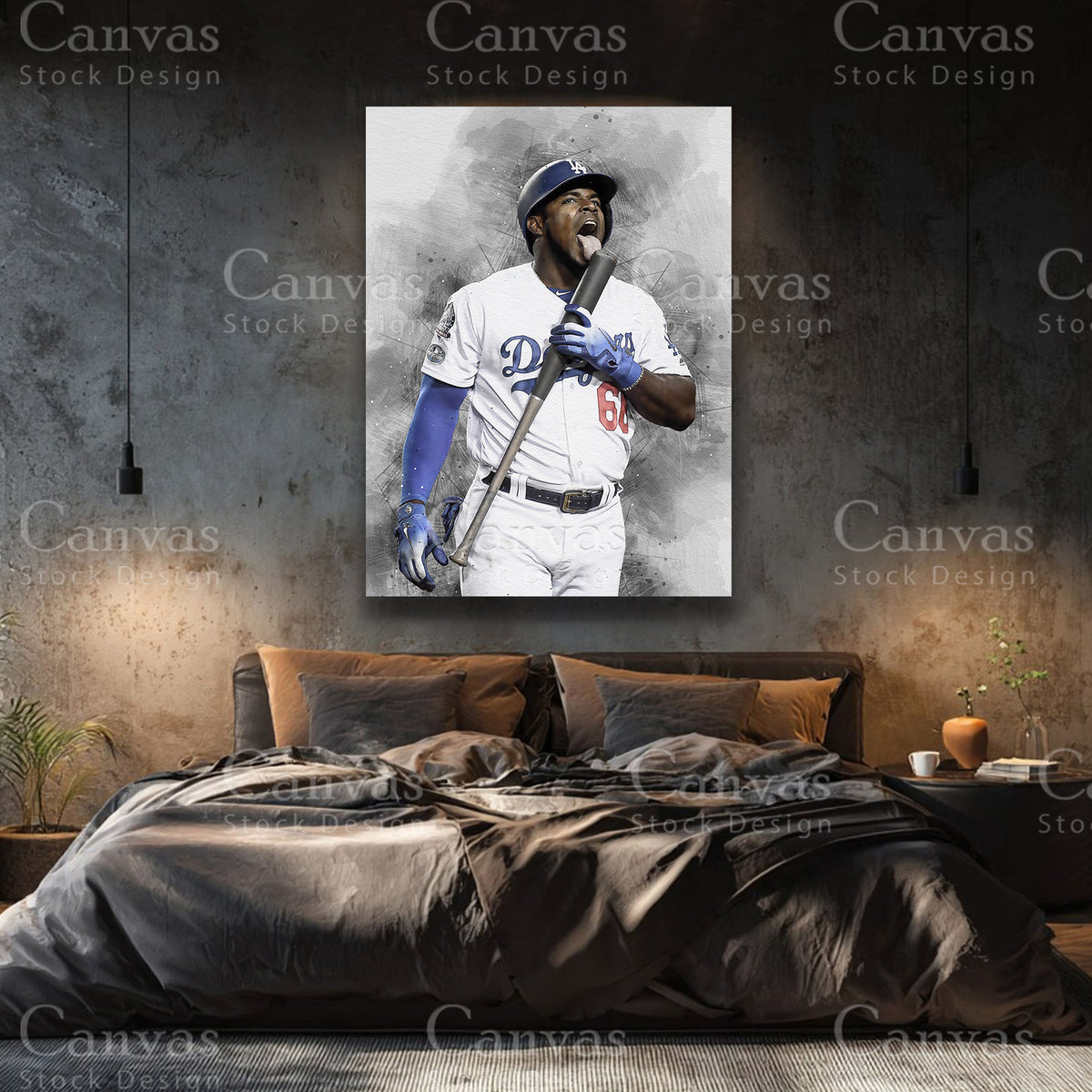 Yasiel Puig MLB sports wall art for contemporary interiors