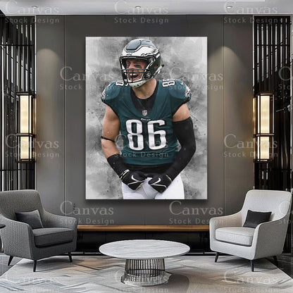 Zach Ertz premium sports canvas artwork